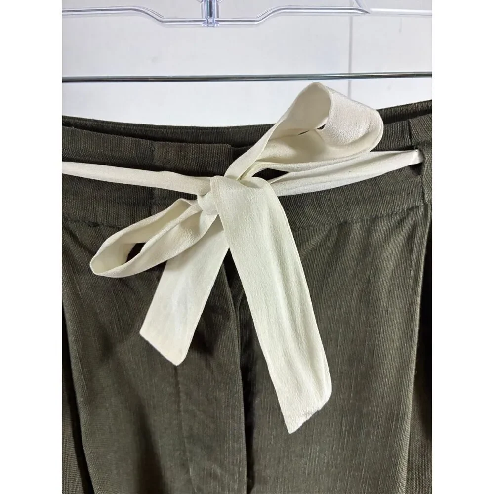 Wilfred Aritzia Allant Crepe Trousers in Olive Green Size 4